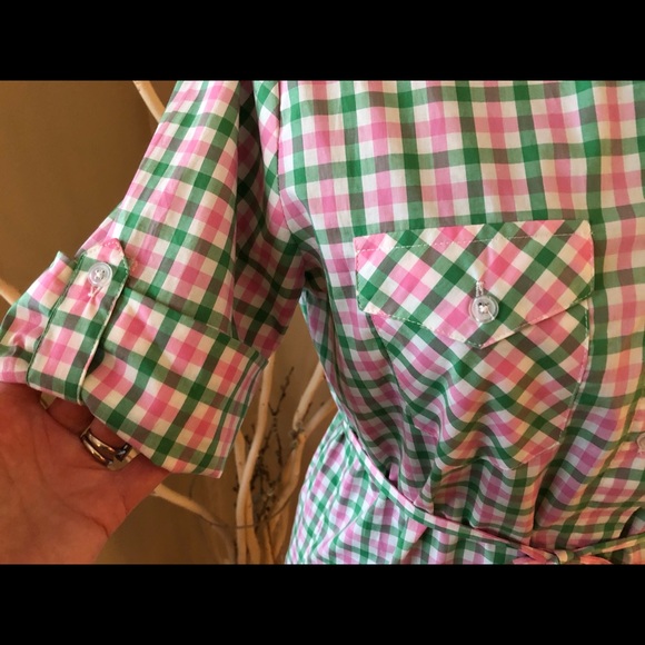 Rosie Pope Gingham Maternity Shirtdress, size S - Picture 6 of 8